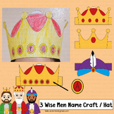 Three Kings Day Hat Craft Epiphany Activities Crown Name W