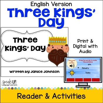 Preview of Three Kings' Day Reader & Activities - Print & Digital with audio