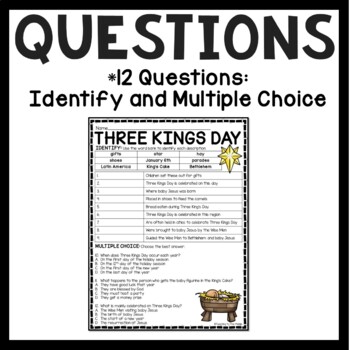 Three Kings Day Reading Comprehension Worksheet Latin America Christmas