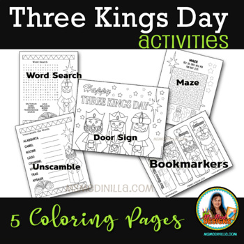 three kings day coloring pages