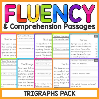 Preview of Three Letter Blends Fluency Passages | Three Letter Blends Activities