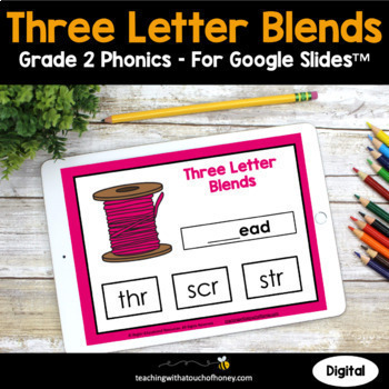 Preview of Three Letter Blends Phonics Activities | 2nd Grade Phonics