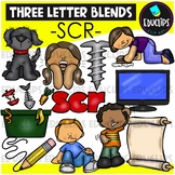 Three Letter Blends -SCR- Clip Art Set {Educlips Clipart}