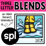 Three Letter Blends "SPL" Phonics Literacy Printables Trigraphs