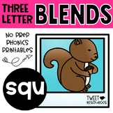Three Letter Blends "SQU" Phonics Literacy Printables Trigraphs