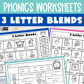 Three Letter Blends Worksheets 1st grade Phonics Activities and Word Sorts