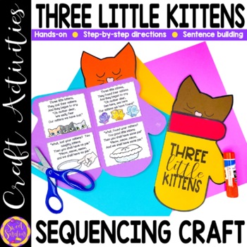 Preview of Heggerty Nursery Rhymes Activities The Three Little Kittens Nursery Rhyme Crafts