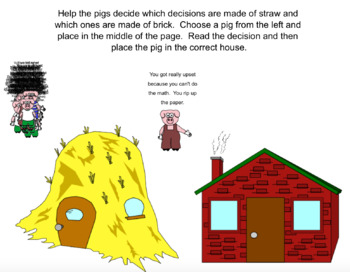Preview of Three Little Pigs-A Decision Making Smartboart SEL Lesson-with Reflation Handout