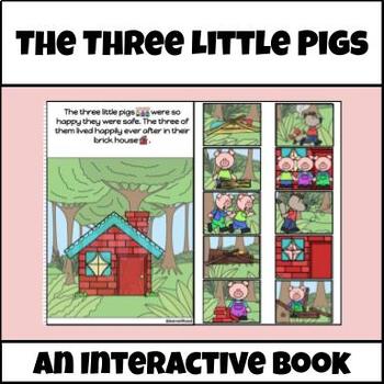 Preview of Three Little Pigs Adapted Book - special education, autism, speech
