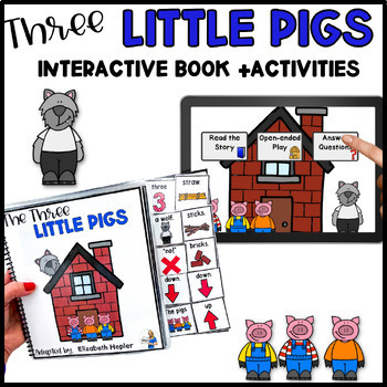 Preview of Three Little Pigs Speech Therapy Unit: Interactive Book and Activities