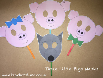 Preview of Three Little Pigs Masks