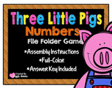 Three Little Pigs Numbers File Folder Game