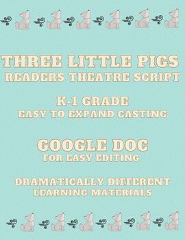 Preview of Three Little Pigs Reader Theatre Script K-1