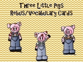 Three Little Pigs Rebus story vocabulary cards