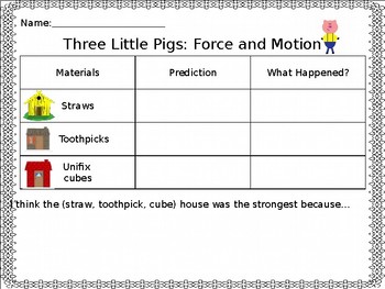 Preview of Three Little Pigs STEM Activity