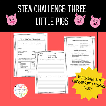 Preview of Three Little Pigs STEM Challenge