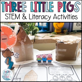 Preview of Three Little Pigs Sequencing and STEM Challenge