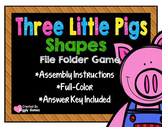 Three Little Pigs Shapes File Folder Game