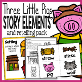Three Little Pigs Story Elements and Story Retelling Works
