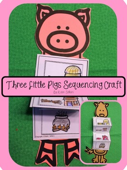 Preview of Three Little Pigs {Three Little Pigs Sequencing Card Craft}