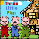 Three Little Pigs Unit (Kindergarten Comprehension and Math Pack)