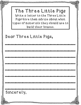 Preview of The Three Little Pigs Writing (FREE)