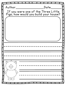 Three Little Pigs Writing Prompt by KinderTails | TPT