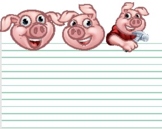 Three Little Pigs and the Big Bad Wolf writing paper