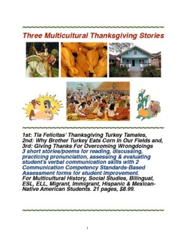 Preview of Three Immigrant, Native-Mexican-American, & Chicano Thanksgiving Stories