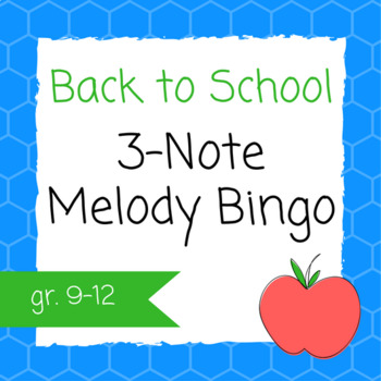 Three Note Melody Bingo for Ear Training