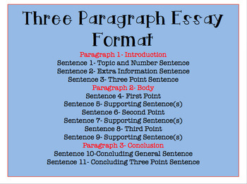 how to structure a three paragraph essay