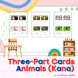 Three-Part Cards (Animals in Hiragana/Katakana)