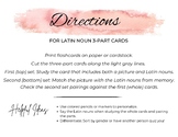 Three Part Cards: Latin Nouns