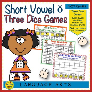 Phonics Dice & Game Board Set – Short Vowels (Closed Syllables