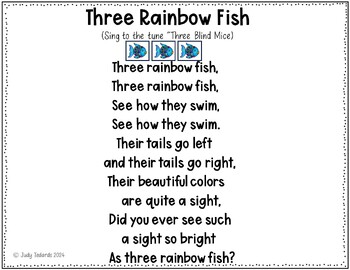 Three Rainbow Fish (Pocket Chart Activity) by Judy Tedards | TpT