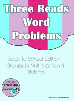Preview of Three Reads Problems- Back to School Edition