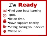 Three Rs Virtual Learning Rules - Ready, Respectful, Responsible