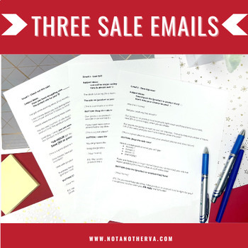 Preview of Three Sale Email Templates