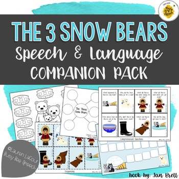 Preview of Three Snow Bears (Jan Brett) Speech & Language Packet