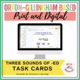 Three Sounds of -ED Task Cards | Print & Digital | Google Slides™