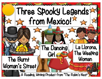 Preview of Three Spooky Legends from Mexico! (With GREAT comprehension questions too!)