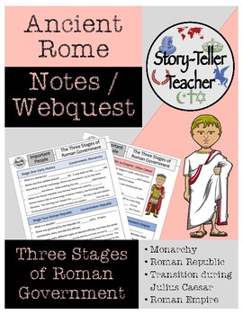Preview of Three Stages of Roman Government (Monarchy, Republic, Empire) Worksheets