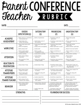 Three Styles of Editable PDF Parent Conference by Once 