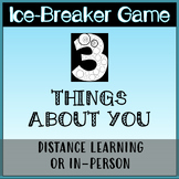 Three Things About You: Ice-Breaker Game for Back to School