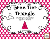 Three Tier Triangle Math Puzzle- Multi-Digit Multiplication