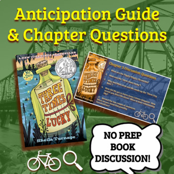 Preview of Three Times Lucky Anticipation Guide & Discussion Questions NO PREP Book Read!