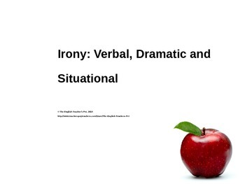 Preview of Three Types of Irony PowerPoint- A Quick Lesson