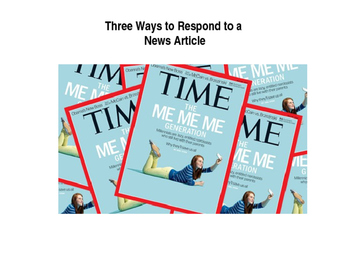 Preview of Three Ways to Respond to a News Article