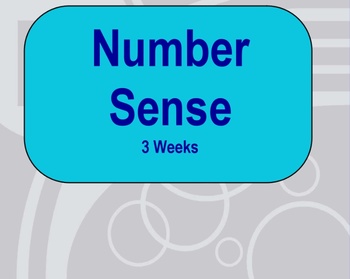 Preview of Three Week Number Sense Unit