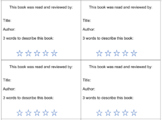 Three Word Book Reviews